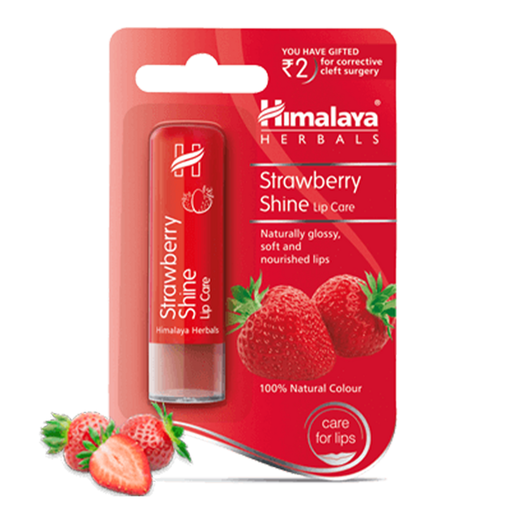 Himalaya Strawberry Shine Lip Care - Naturally Glossy & Soft Lips